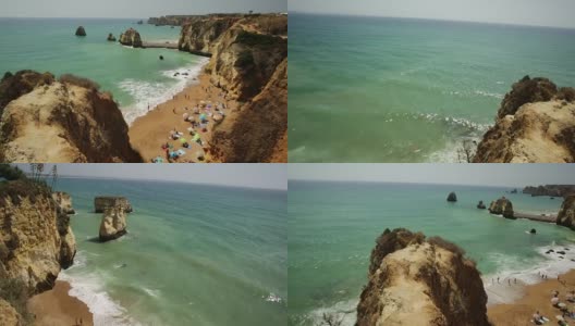 拉各斯Praia do Pinhao海滩高清在线视频素材下载
