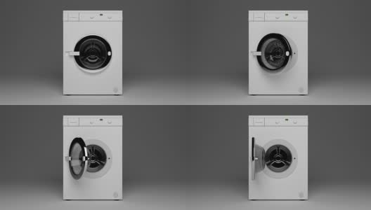 家用洗衣机开门高清在线视频素材下载