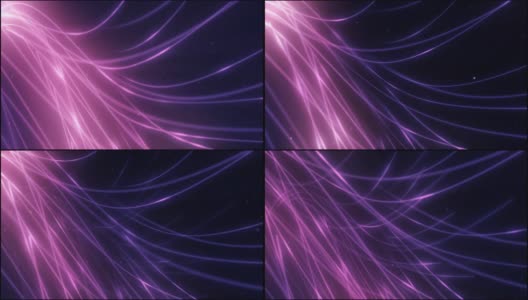 发光流动的波浪线紫色等离子射线-特写镜头高清在线视频素材下载