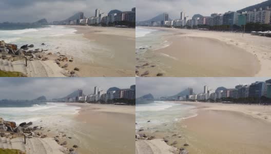 观景舵海滩在里约热内卢de janeiro。高清在线视频素材下载