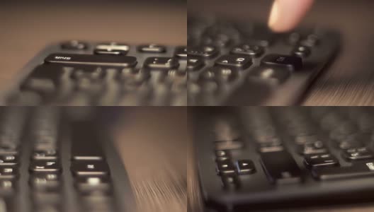 在黑色键盘上，手指按下“Shift”、“Ctrl”、“Alt”键高清在线视频素材下载