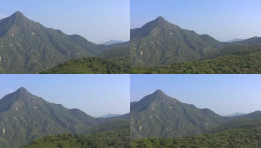 飞过高山。航拍，西贡，香港，郊野，户外高清在线视频素材下载