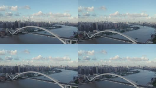 全景天际线4K高清航拍视频上海中国高清在线视频素材下载