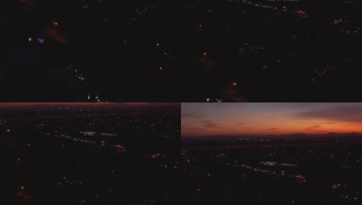 在固特异上空的凤凰日落，AZ无人机4K视频高清在线视频素材下载
