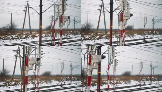 火车经过风车时的慢速180帧/秒高清在线视频素材下载