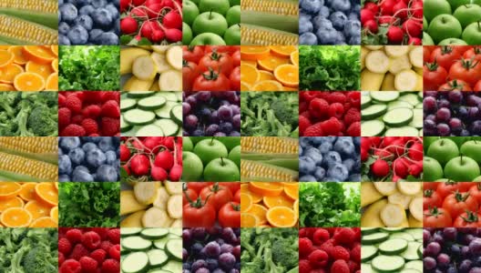 新鲜水果和蔬菜，视频剪辑高清在线视频素材下载