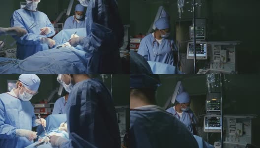 在手术室工作的非洲麻醉师高清在线视频素材下载