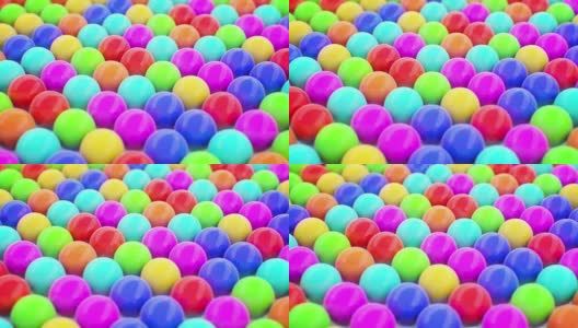 彩色球，无缝循环4k动画。三维渲染高清在线视频素材下载