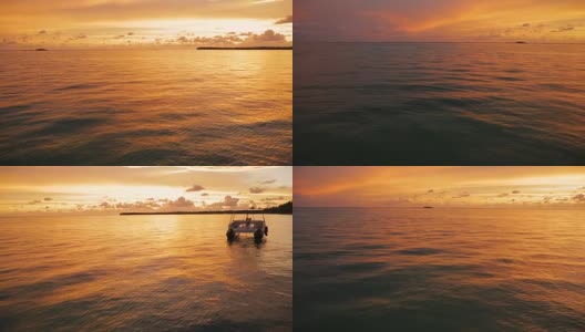 美丽的日落在海边高清在线视频素材下载