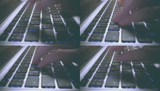 键盘上的Turbo高速打字。高清在线视频素材下载