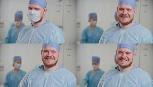 手术成功后，外科医生微笑高清在线视频素材下载
