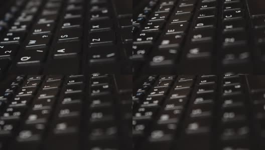 黑色QWERTY键盘架焦点高清在线视频素材下载