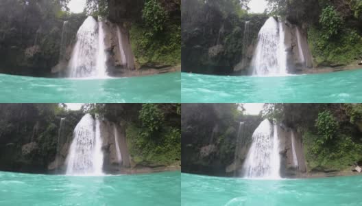 菲律宾宿务岛的川三瀑布。高清在线视频素材下载