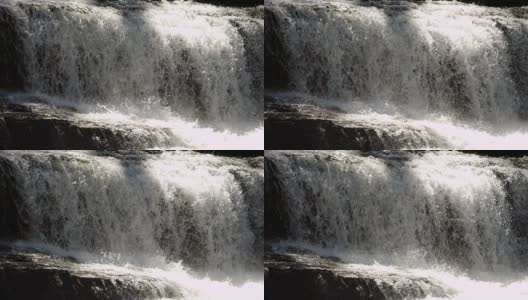 壮观的瀑布慢镜头高清在线视频素材下载