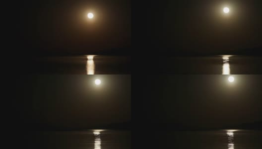 月亮在夜间升起的时间间隔高清在线视频素材下载
