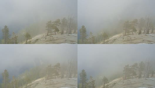 约塞米蒂国家公园哨兵圆顶上的雾高清在线视频素材下载