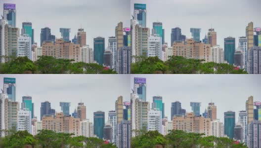 白天时间香港城市全景4k时间推移高清在线视频素材下载