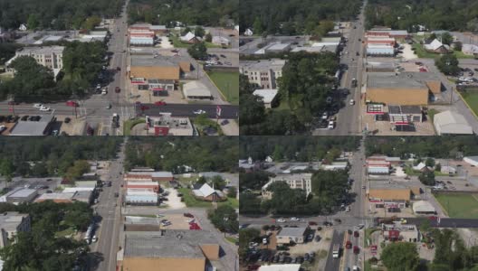 穿过一个小镇的州高速公路，伍德维尔，美国德克萨斯州高清在线视频素材下载