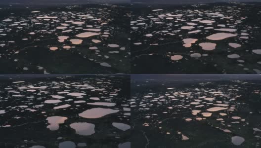 在黄河源头的湿地上，有许多湖泊，它们就像镜子一样高清在线视频素材下载