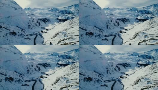鸟瞰图的Julier pass在瑞士高清在线视频素材下载