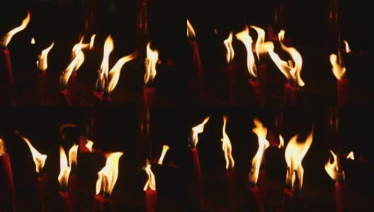 蜡烛在寺庙高清在线视频素材下载