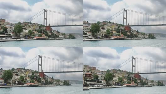 Fatih Sultan Mehmet Bridge是第二座有住宅建筑的桥高清在线视频素材下载