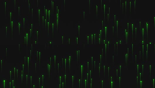 绿黑霓虹技术背景，抽象的应用程序代码在网络空间移动，彗星支柱，数据流纹理，脚本在屏幕上运行，HUD概念，无缝循环高清在线视频素材下载