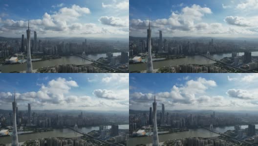 中国广州的广州塔高清在线视频素材下载