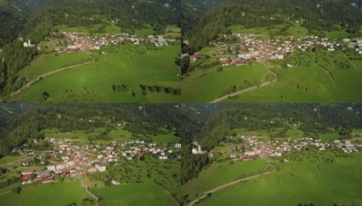 鸟瞰瑞士Tomils村高清在线视频素材下载
