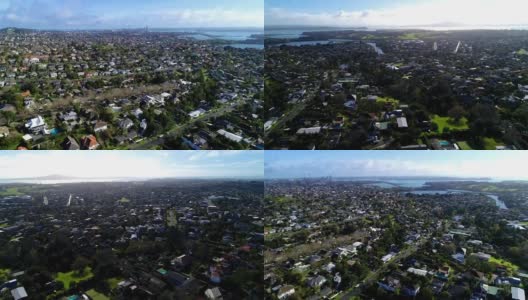 鸟瞰图的邻居在新西兰高清在线视频素材下载