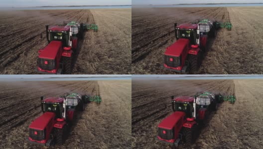 拖拉机或农用机械在农村从事农业、农业领域的工作高清在线视频素材下载