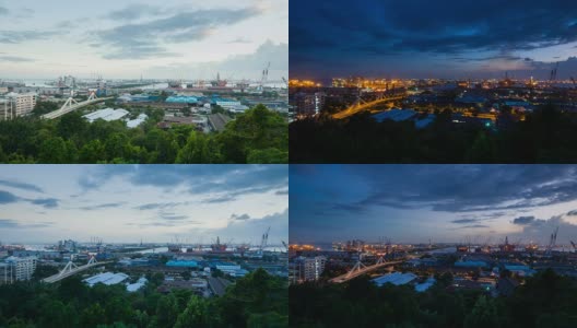 新加坡裕廊岛的黄昏高清在线视频素材下载