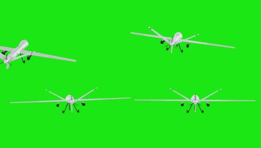 无人机被隔离在绿色区域高清在线视频素材下载