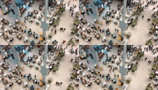 购物中心的美食广场高清在线视频素材下载