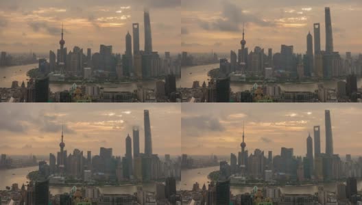上海天际线的时间流逝高清在线视频素材下载