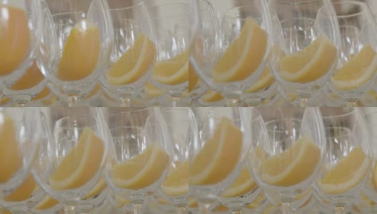 橙片玻璃杯高清在线视频素材下载