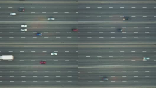 空中视频在全高清从无人机直接在公路上高速公路与高速汽车。高清在线视频素材下载