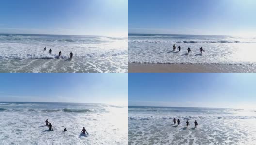 冲浪者进入大海高清在线视频素材下载