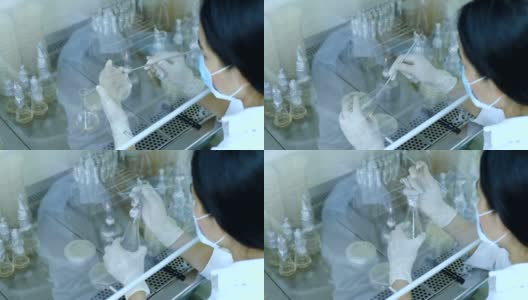科学家在实验室进行医学实验研究高清在线视频素材下载
