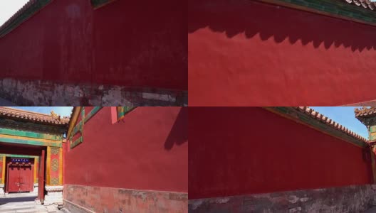 中国北京紫禁城内的东方红门高清在线视频素材下载