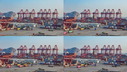 上海洋山港高清在线视频素材下载