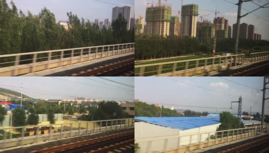 中国农村从高铁北京上海高清在线视频素材下载