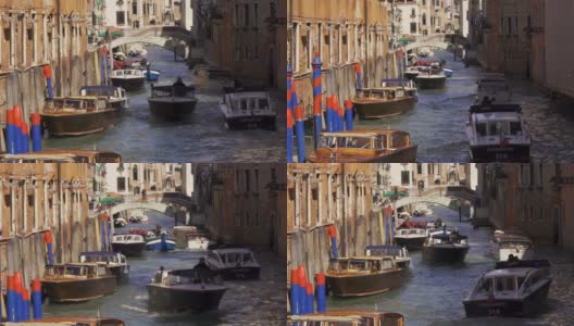 威尼斯，意大利，街道运河和典型的建筑高清在线视频素材下载