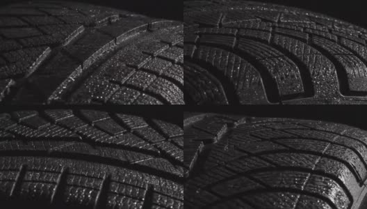 运动轮胎在湿轨上高清在线视频素材下载