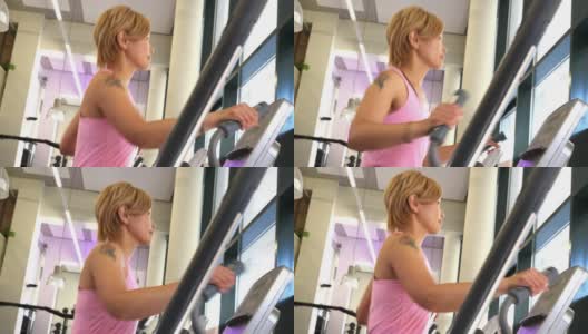 日本女人在健身房锻炼的肖像高清在线视频素材下载