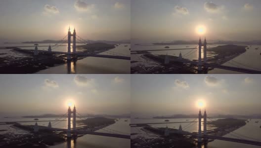 中国舟山西桥门大桥高清在线视频素材下载