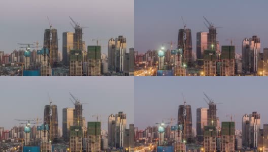 T/L城市建设，白天到黄昏过渡/北京，中国高清在线视频素材下载