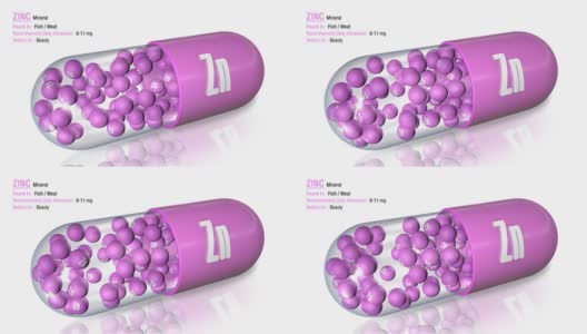 锌动画矿物胶囊的概念高清在线视频素材下载