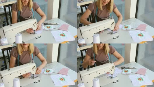 裁缝女性工作高清在线视频素材下载