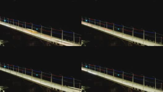 夜桥时间间隔镜头高清在线视频素材下载